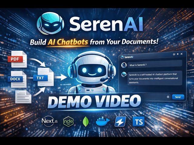 Build Your Own ChatGPT from PDFs (FREE & Open Source) | SerenAI – Self-Hosted AI Chatbot Platform.