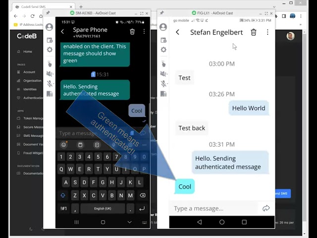CodeB SMS Authenticity Demo