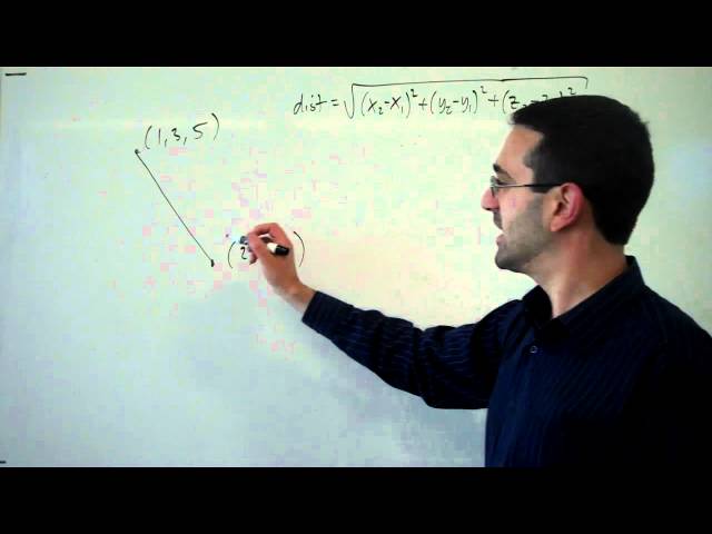 Distance between points in 3D space