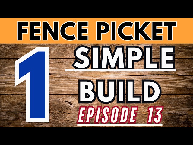 One Fence Picket Woodworking Project: Simple Beginner DIY Build