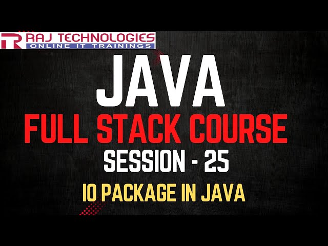 Become a FULL STACK Java MASTER | IO Package in Java