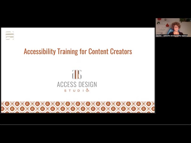 Accessibility Training for Content Creators