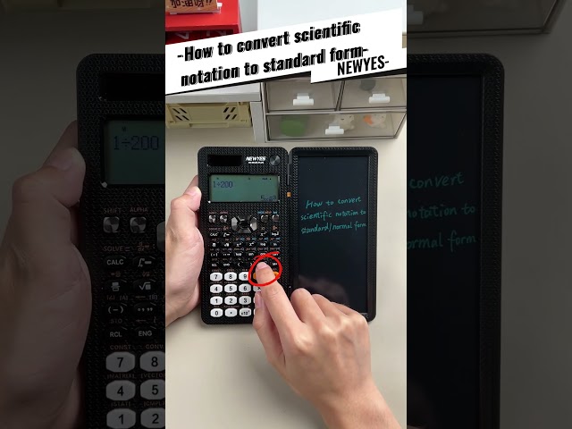 How to convert scientific notation to standard form in the scientific calculator #newyes #calculator
