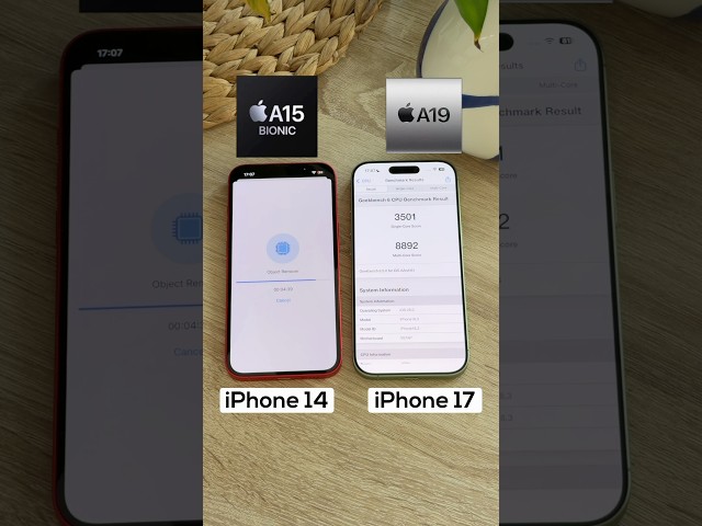 iPhone 17 vs iPhone 14 🥊 A19 vs A15 Bionic