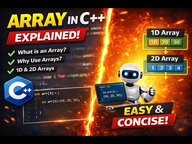 C++ Arrays Tutorial for Beginners | Easy Explanation + Code