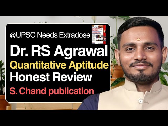 Dr. RS Agrawal sir Quantitative Aptitude book by S. Chand publication honest review⚡