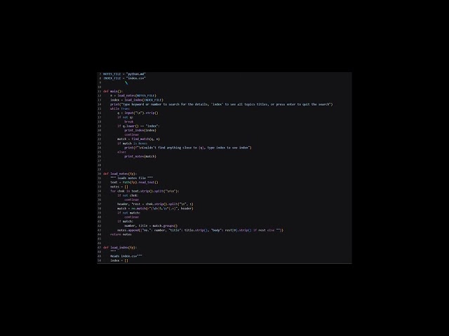 CS50 final Python Notes Search