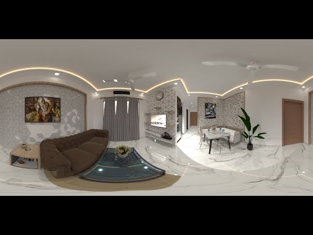 4K 360 VR  Interior Panorama living room 2