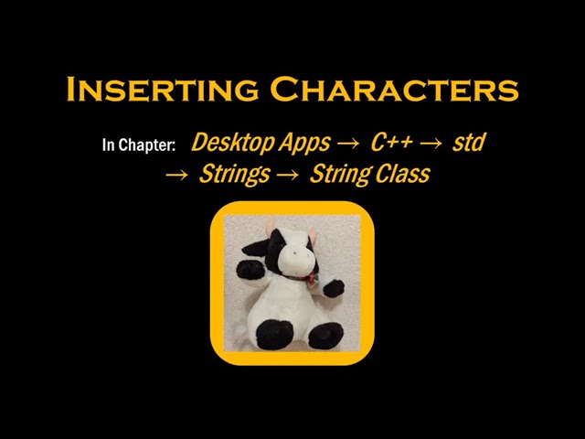 C++'s String: Inserting Characters