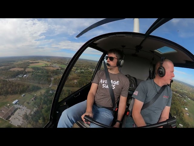 Flying in an R44 Helicopter from Martin State Airport to Fallston MD with some Maneuvers