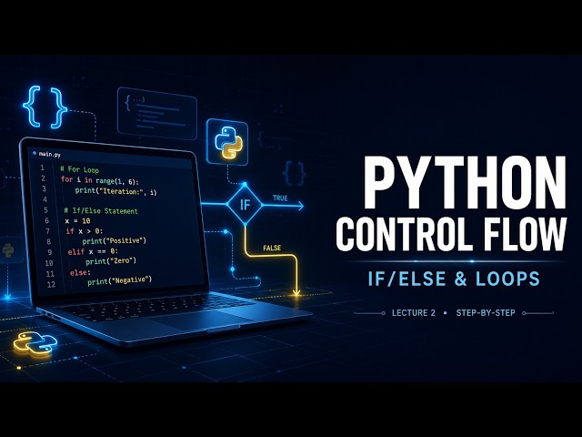 Python Tutorial for Beginners: Control Flow & Loops (Lecture 2)