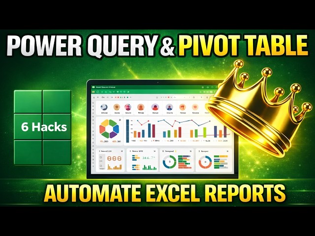 Automate Excel Reports FAST 🔥 6 Smart Methods with Power Query, Pivot Table & VBA