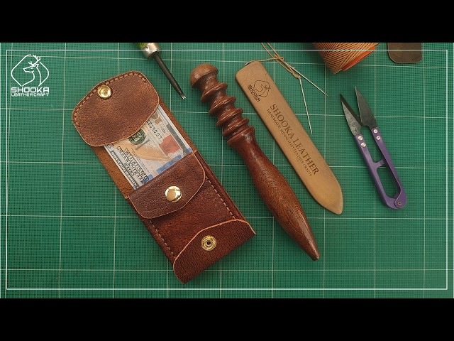 Simple & Unusual Leather Wallet DIY - Free Pattern Included (v4)