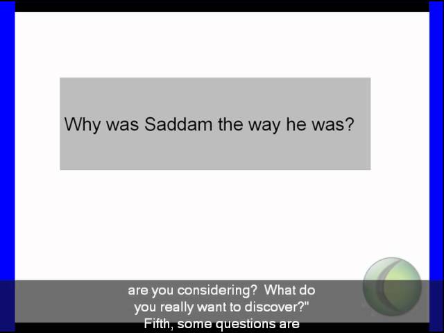 Developing a good research question