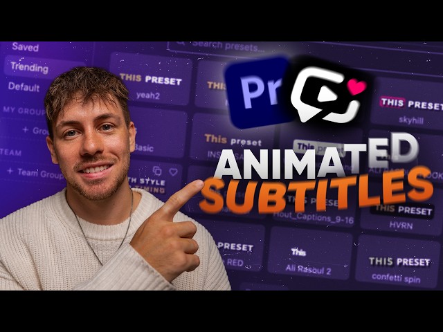 Animated Captions in Adobe Premiere (700 Presets)