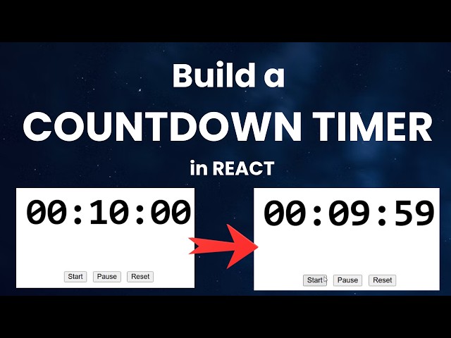 Build a Countdown Timer from scratch in React (Frontend Machine Coding Interview) ⌛ #reactjs #coding