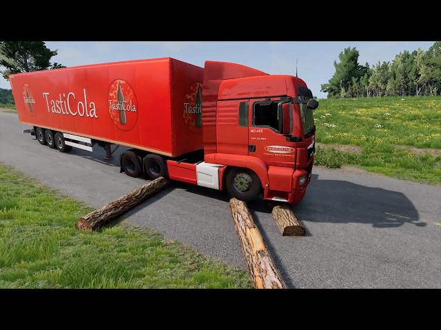 Trucks vs Fallen Tree vs Speed bumps compilation #181 beamng drive live 6