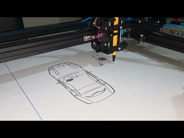 08 — XY Plotter Drawing the Final G-Code | Complete Drawing Cycle