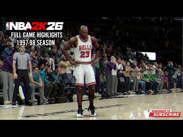 1998-Bulls vs Hornets Full Game Highlight Sim (NBA 2K26) ( cpu vs cpu)