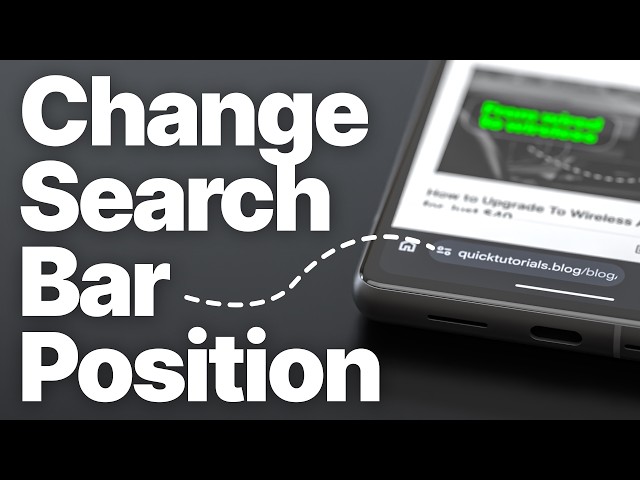 How to Move Search Bar Top or Bottom in Chrome (Android Tutorial)