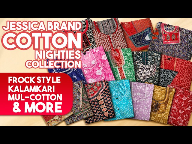 🤩New Collections in Jessica Brand Cotton Nighty | Frock model | Kalamkari Prints #nighty