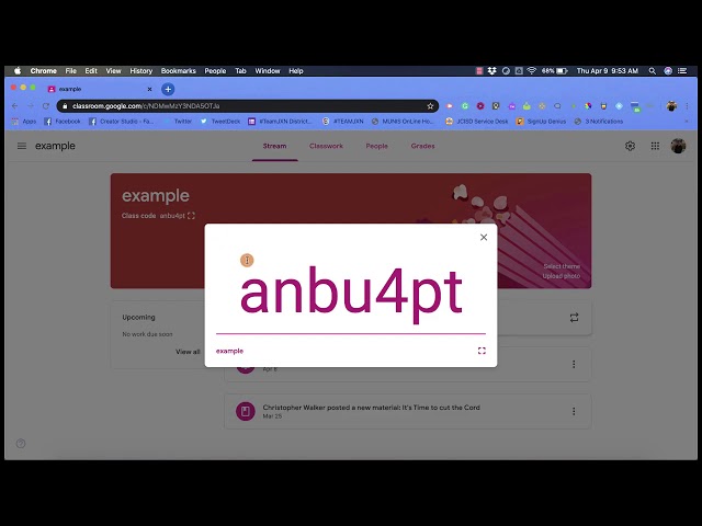 Google Classroom - Class Code