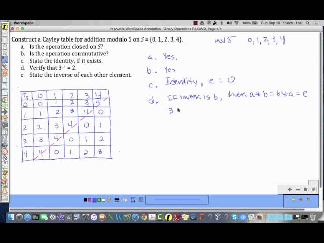 Binary Operations - Cayley Tables P2