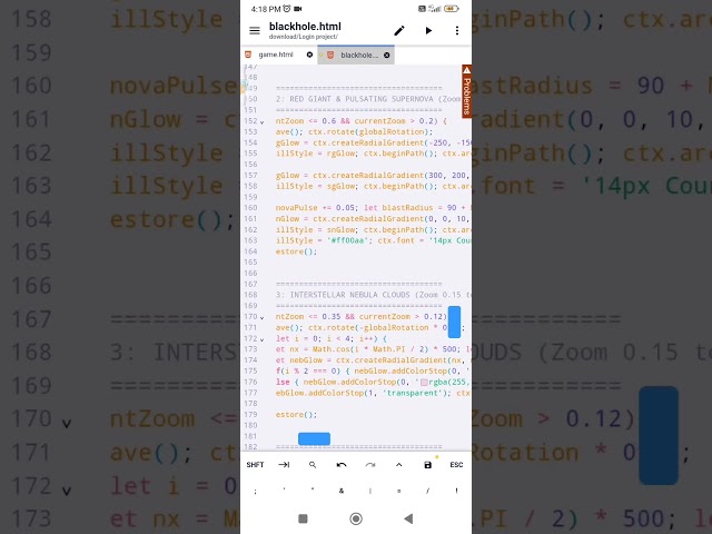 Simulated a Real 3D Solar System to Galaxy Zoom Out Using Pure JavaScript! 🪐🔥 #shorts