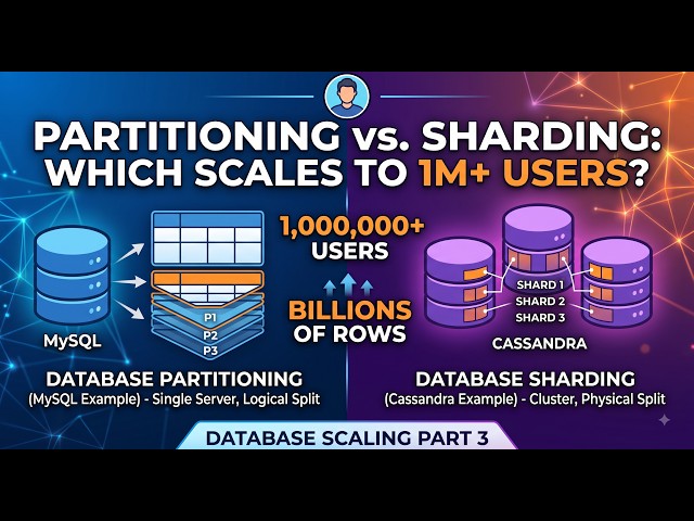 Database Sharding vs Partitioning: The Real Difference - Scale to 1 Million - (Part-3)