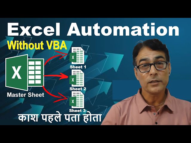 Excel Automation - Master Sheet to Multiple Sheet Automatically in excel
