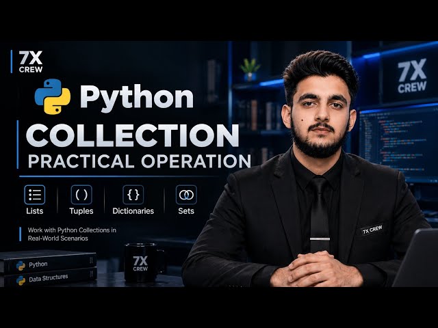 Python Collections Made Practical | Lists, Tuples, Dictionaries & Sets | 7X CREW|Fahad Zaheer 