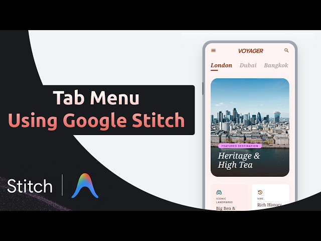 Create Tab Menu using Google Stitch AI Prompt | DesignMentor