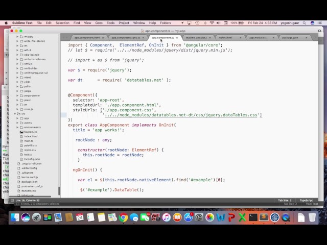 Angular2 with jQuery dataTable in 4 min