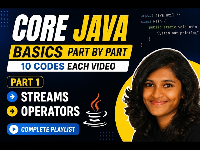 Core Java Interview Questions & Coding Examples | Part 1 | Streams, Files, Operators