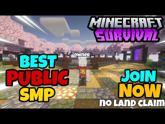 Best Free Public Survival SMP Server No Land Claim | (Java/MCPE) 24/7 Online | Anyone Can Join
