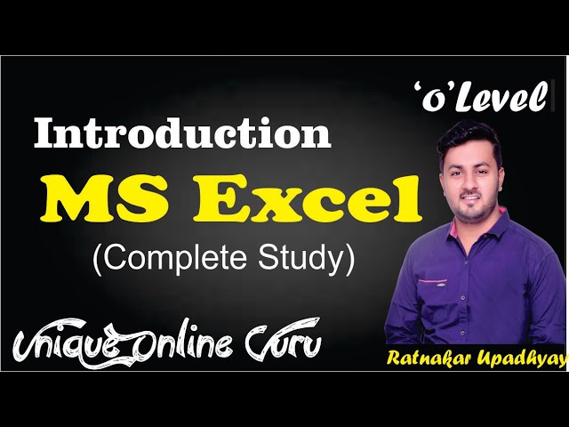 MS Excel Introduction - Basic Knowledge of MS Excel - MS excel hindi|RATNAKAR