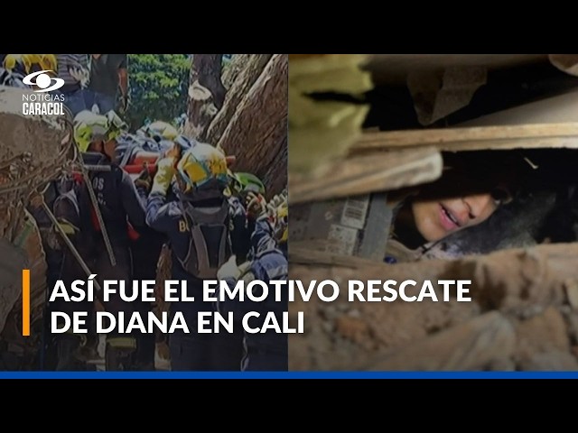 Milagro en Cali: rescatan a Diana, mujer entre escombros a quien buscaban sus padres tras terremoto