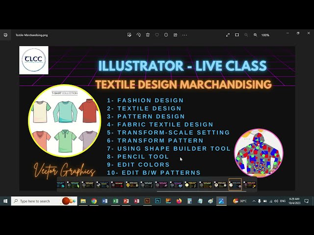 31- Illustrator Commands - Pattern Designing & Merchandising | TLCC Computer Academy