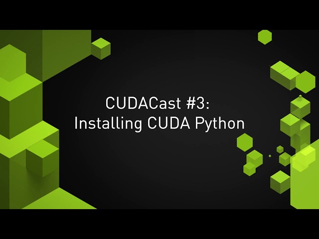 Installing CUDA Python