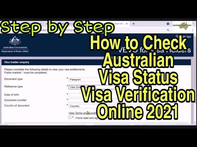 VEVO - Australia Visa Verification - | How to Check Australian Visa Status online  #VEVOCheck