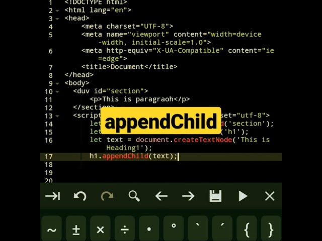 appendChild | javascript tutorial #shorts #html #javascript