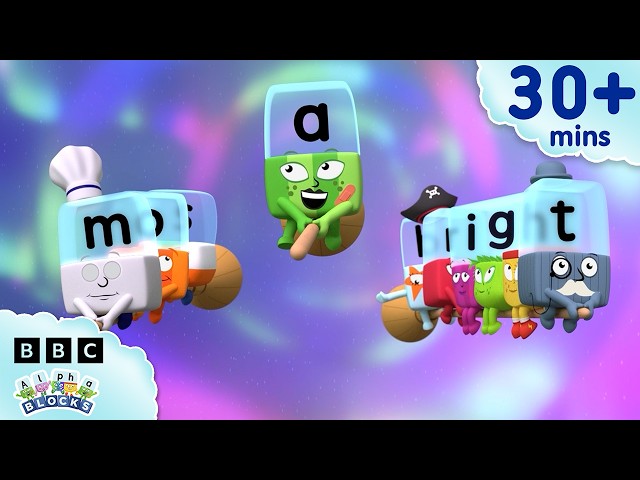 Night Time Adventures in Alphaland | Learn to Read and Spell for Kids Compilation | Alphablocks