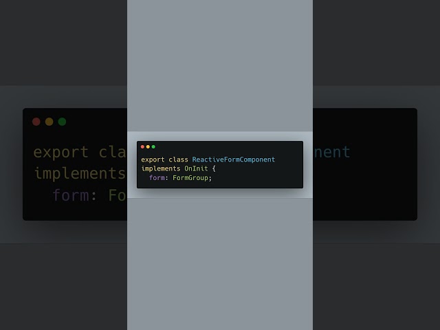 Master Angular Reactive Forms Today #Angular