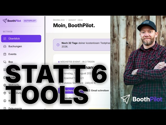 BoothPilot komplett erklärt: Fotobox-Software von der Buchung bis zur Galerie