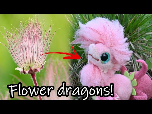 I turned native flowers into dragons! | Needle felting tutorial