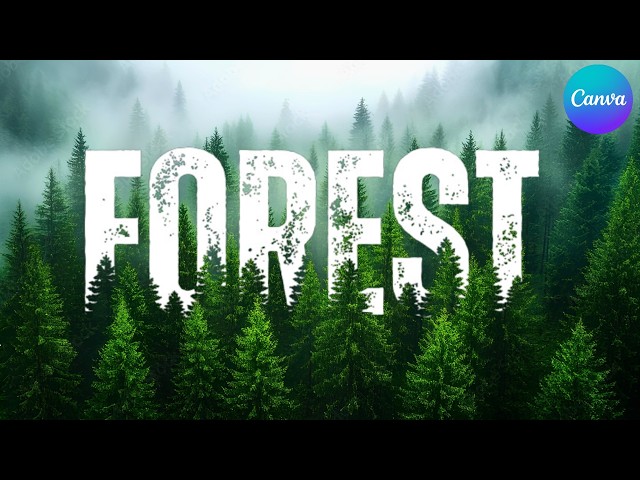 How to Create a Professional Forest Text Effect in Canva | Easy Typography Tutorial #canvadesign