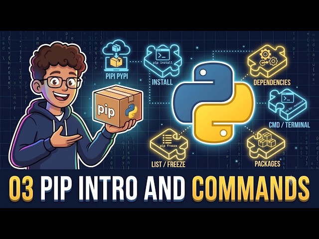 03 What is PIP in Python? | Complete PIP Commands Guide (pip install, freeze, list)