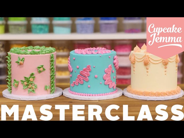 Buttercream Piped Cake Masterclass Tutorial | Cupcake Jemma