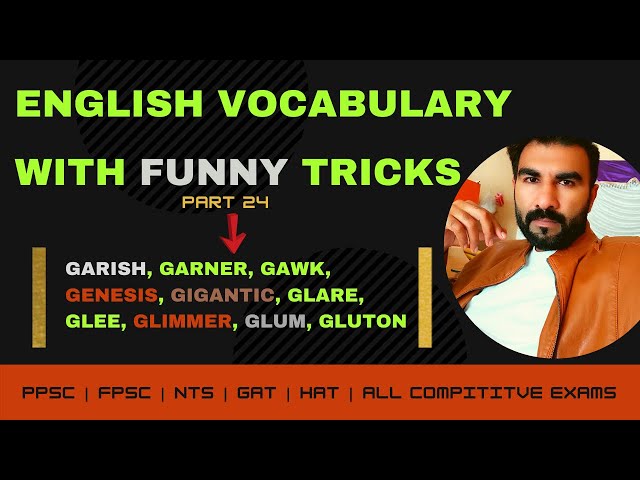 English vocabulary with tricks | ppsc test preparation | CSS English vocabulary | NTS | FPSC  P-24