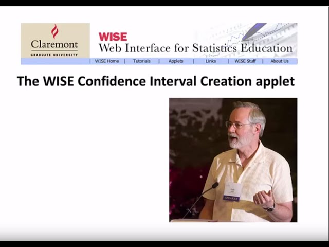 WISE Statistics: Confidence Interval Creation Applet